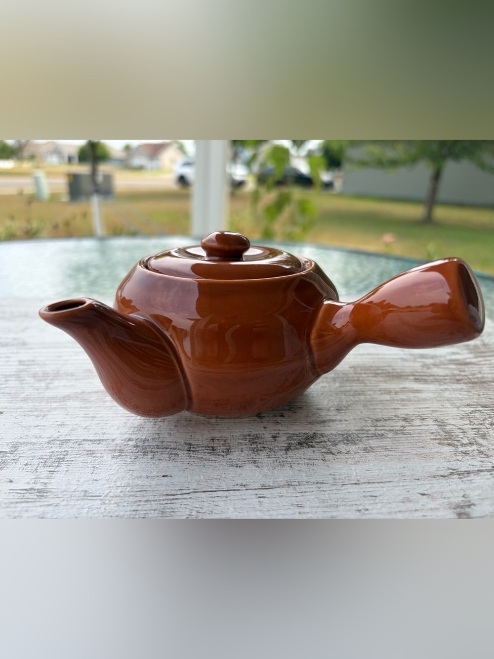 VTG Kyusu Japanese Rust Color Glazed Teapot - Picture 2 of 8